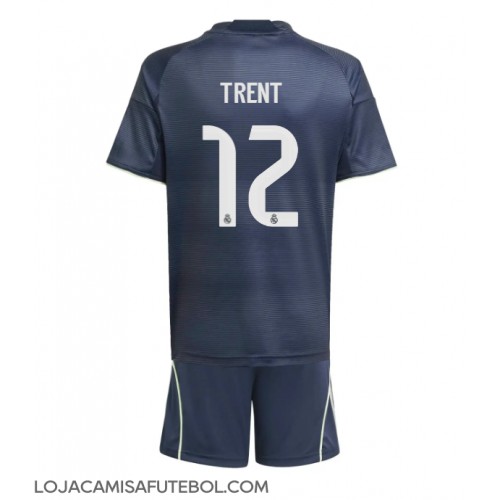 Camisa de Futebol Real Madrid Alexander-Arnold #12 Equipamento Secundário Infantil 2025-26 Manga Curta (+ Calças curtas)